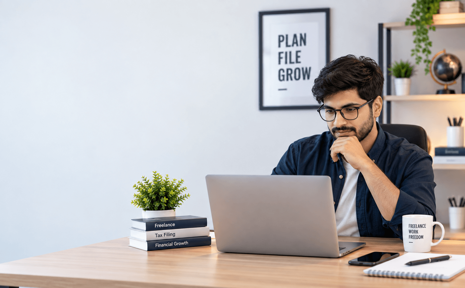 Freelancer working with international clients on a laptop