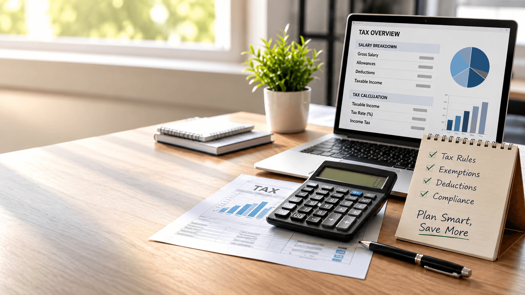 HR manager reviewing employee tax documents and CNICs